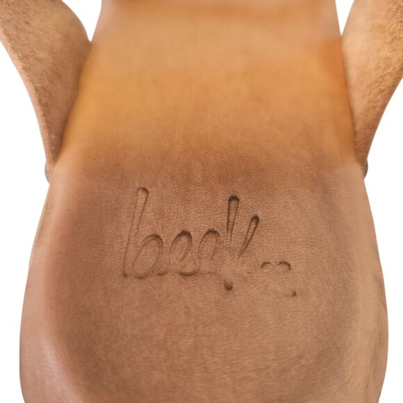 Beek Wood Clog Leather Sandals Womens Size 7 Natural Tan Double Strap Slip On - Picture 7 of 15